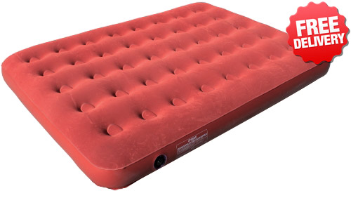OZtrail Double Inflatable Velour Air Bed Mat Mattress - Angle View