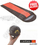 Caribee Plasma Lite +7 Celcius Compact Sleeping Bag - (Color:Red & Black)