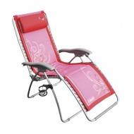 Coleman Foxy Lady Lounger Lounge Chair Folding Reclining Recliner Camping Picnic - Angle View