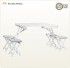 OZtrail Deluxe Camping Picnic Table + Chair Set - With Dimensions