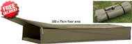 OZtrail Cooper Canvas Swag - High-Density Mattress (Angle View)