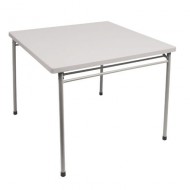 Coleman Plastic Top (84x84x71cm) Card Table Folding Picnic Portable Camping - Angle View