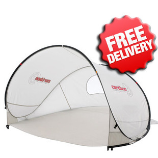Caribee Pop Up Beach Tent Sun Shade UV Shelter - Light Grey