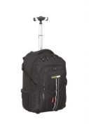 Black Wolf Wheeled Luggage Carry Bag - Front View