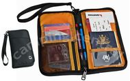 Caribee Travel Document Passport Wallet Bag - Front and Inside View