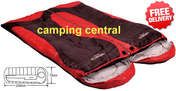 Caribee Genesis Duo +5 Celcius Twin Sleeping Bags - Angle View