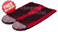 2 x OZtrail Blaxland Jumbo -5 Celcius - 240 x 90cm Sleeping Bag (Twin Pack)
