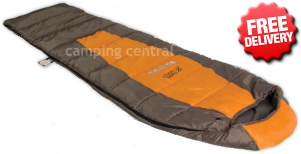 OZtrail Compact 100 Lightweight Sleeping Bag +10 Celcius - (Angle View)
