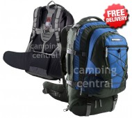 Caribee Thunder Bay 85 +28L Travel Pack +Zipoff Daypack - Front View (Blue)