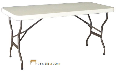 OZtrail Lifetime Table 6ft Folding Bench Desk Picnic - (Angle View)