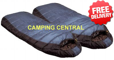 Caribee Tundra Duo -10 Celcius Winter Jumbo Twin Sleeping Bag - 2 pack (Angle View)