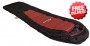 OZtrail Compact 100 Lightweight Sleeping Bag +10 Celcius - (Red & Black)