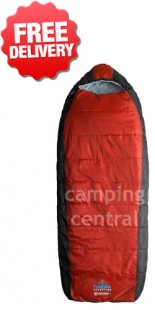 Caribee Tundra Adventurer -5 Celcius Jumbo Sleeping Bag - (Red)