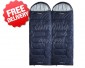 Caribee Glacial Bay Twin Duo Jumbo Sleeping Bag 0 Cel. (Top View)