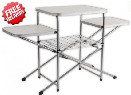 OZtrail Camping Camp Kitchen Deluxe Table