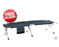 OZtrail Large Aluminium Stretcher Bed - 190x66cm (Front View)