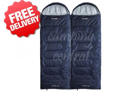 Caribee Glacial Bay Twin Duo Jumbo Sleeping Bag 0 Cel. (Top View)
