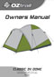 OZtrail Classic 3V Dome user manual cover
