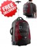 Caribee Fast Track 45 Wheeled Trolley Bag Backpack - Colour Red / Charcoal