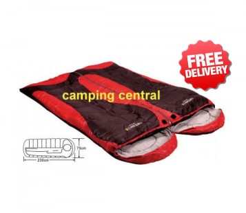 Caribee Genesis Duo +7 C. Twin Double Sleeping Bag - With Free Shipping
