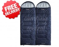 Caribee Glacial Bay Twin Duo Jumbo Sleeping Bag 0 Cel. (Top View)
