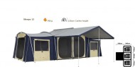 OZtrail Chateau 12 Canvas Cabin Tent - Dimensions